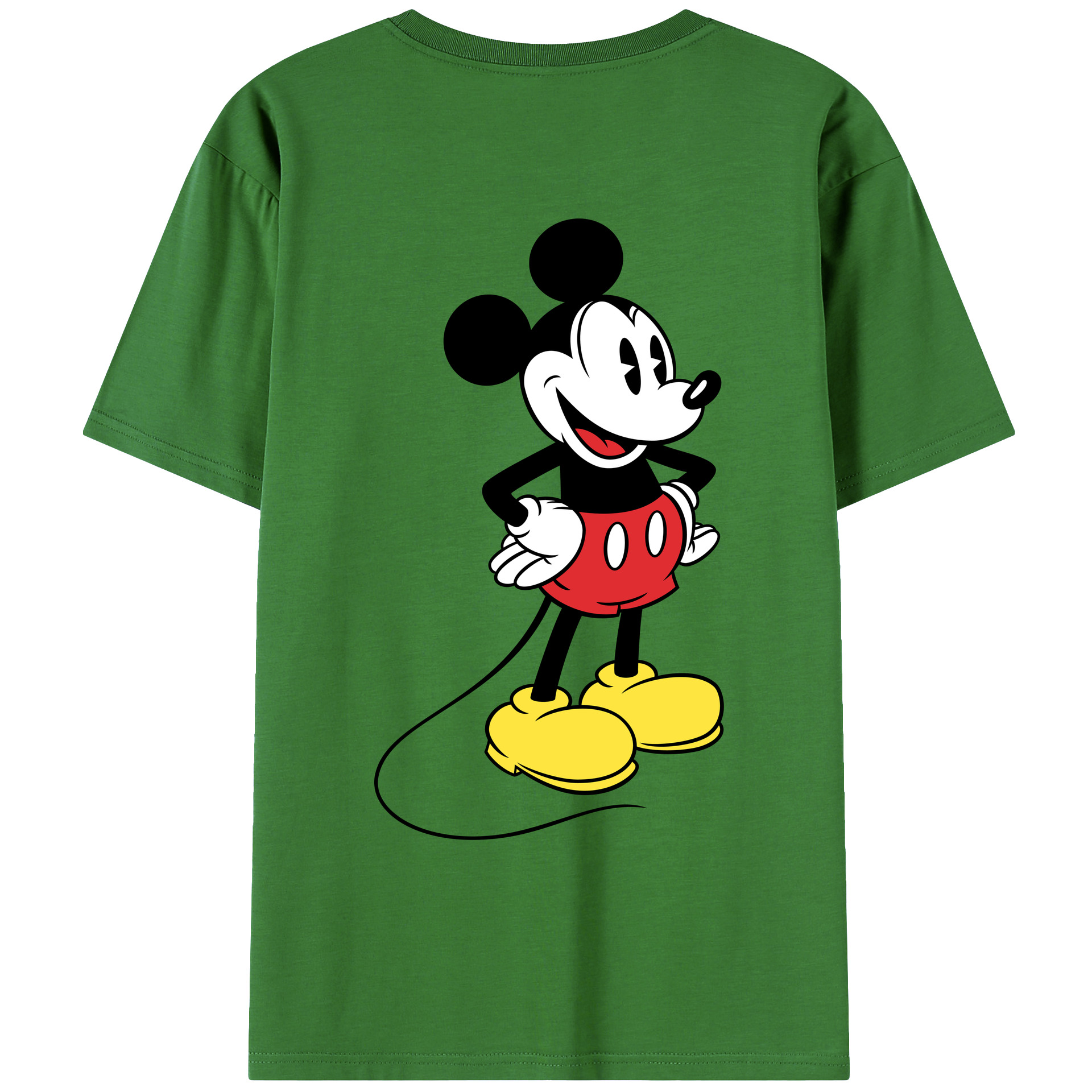 （画像用） ミッキーマウス Mickey Mouse レディース半袖Tシャツ(バックプリント)